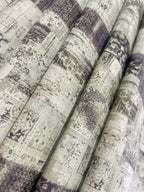 Green Patina Pattern Digital Printed - Dyed Premium Linen Fabric BCH- 620417