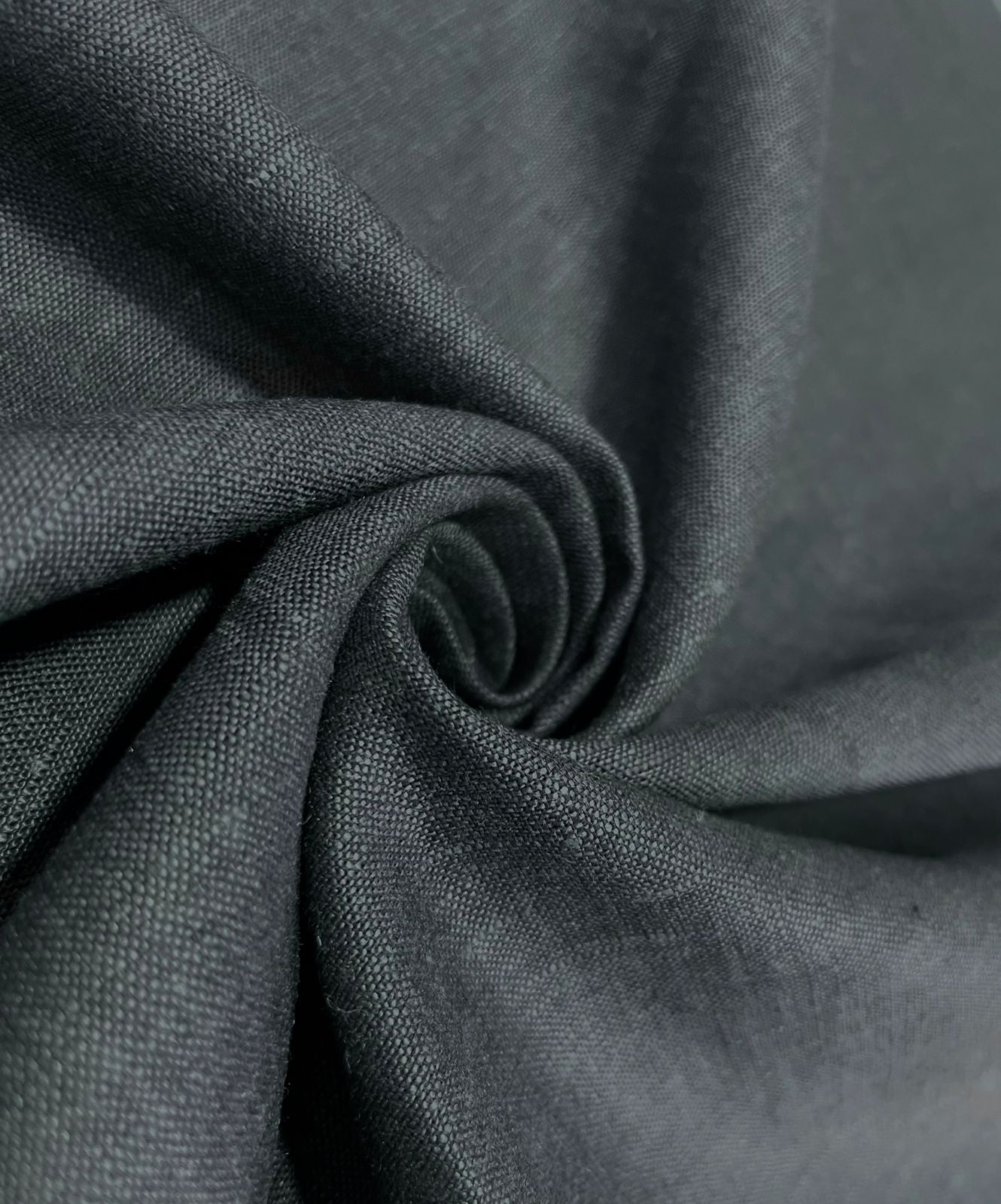 Elephant Grey Linen Suiting- Premium Dyed Linen Fabric TW- 38