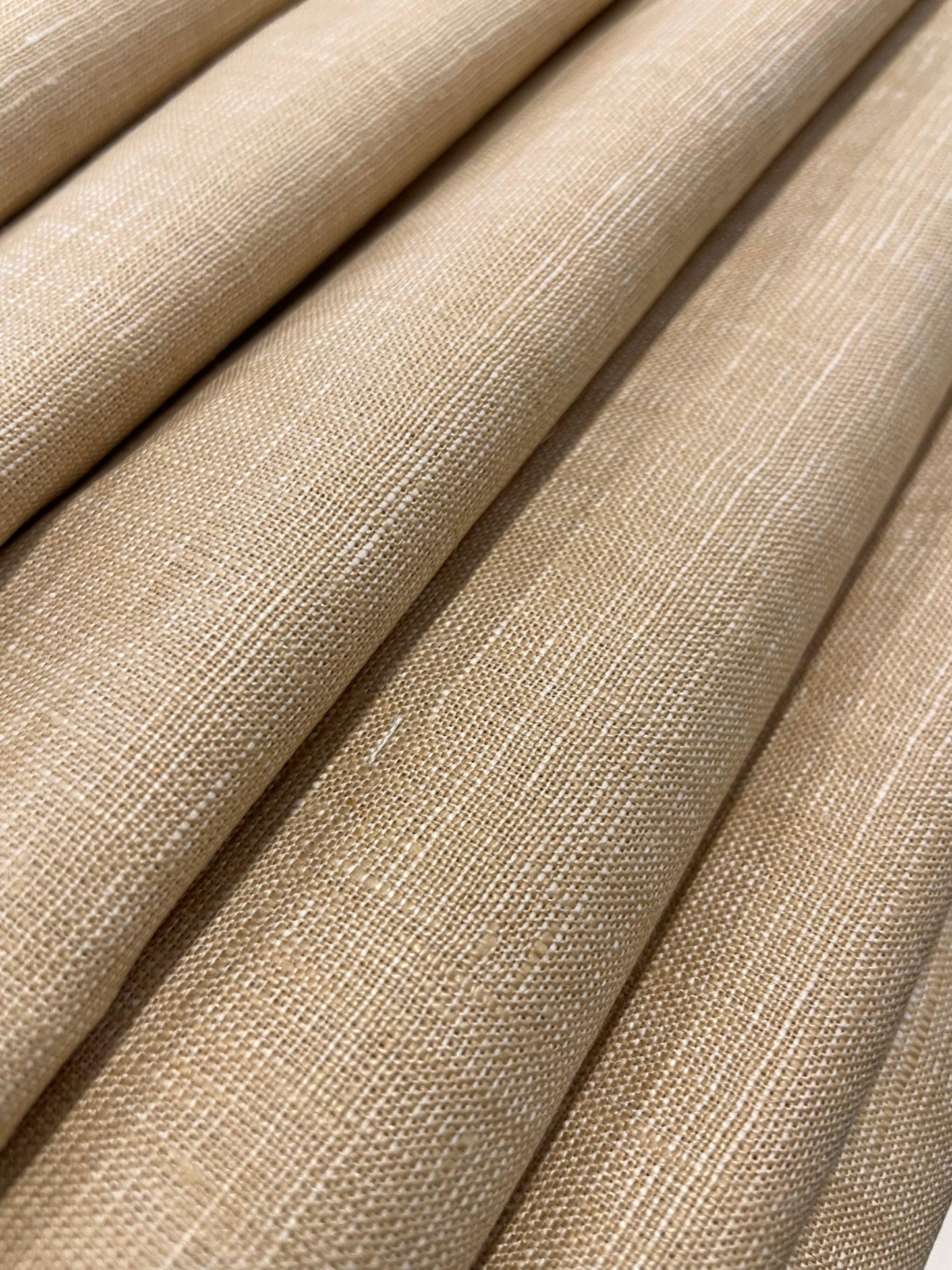 Tuscan Beige Linen Suiting- Premium Dyed Linen Fabric TW- 09