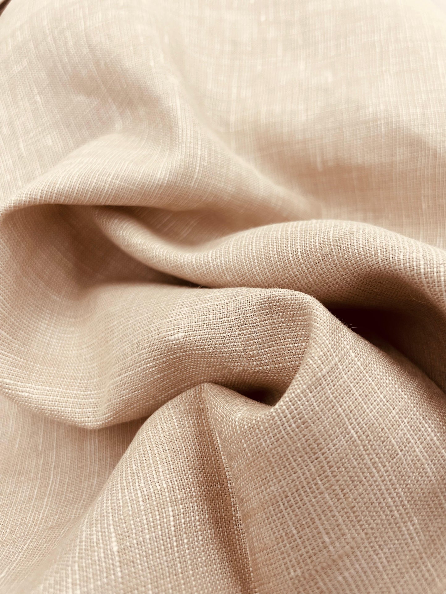 Tuscan Beige Linen Suiting- Premium Dyed Linen Fabric TW- 09