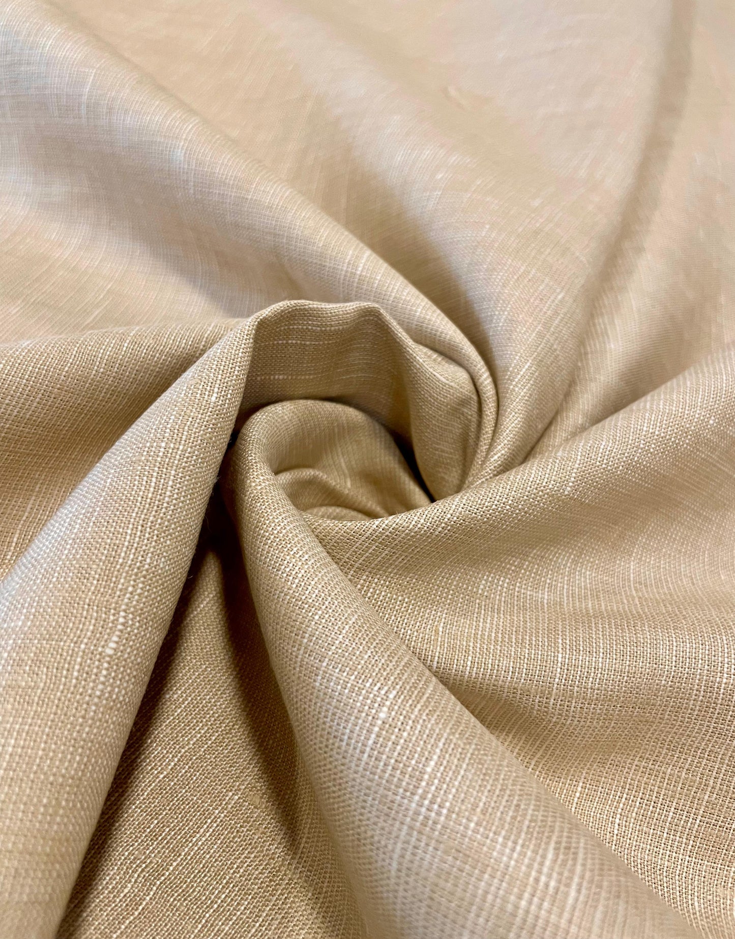 Tuscan Beige Linen Suiting- Premium Dyed Linen Fabric TW- 09