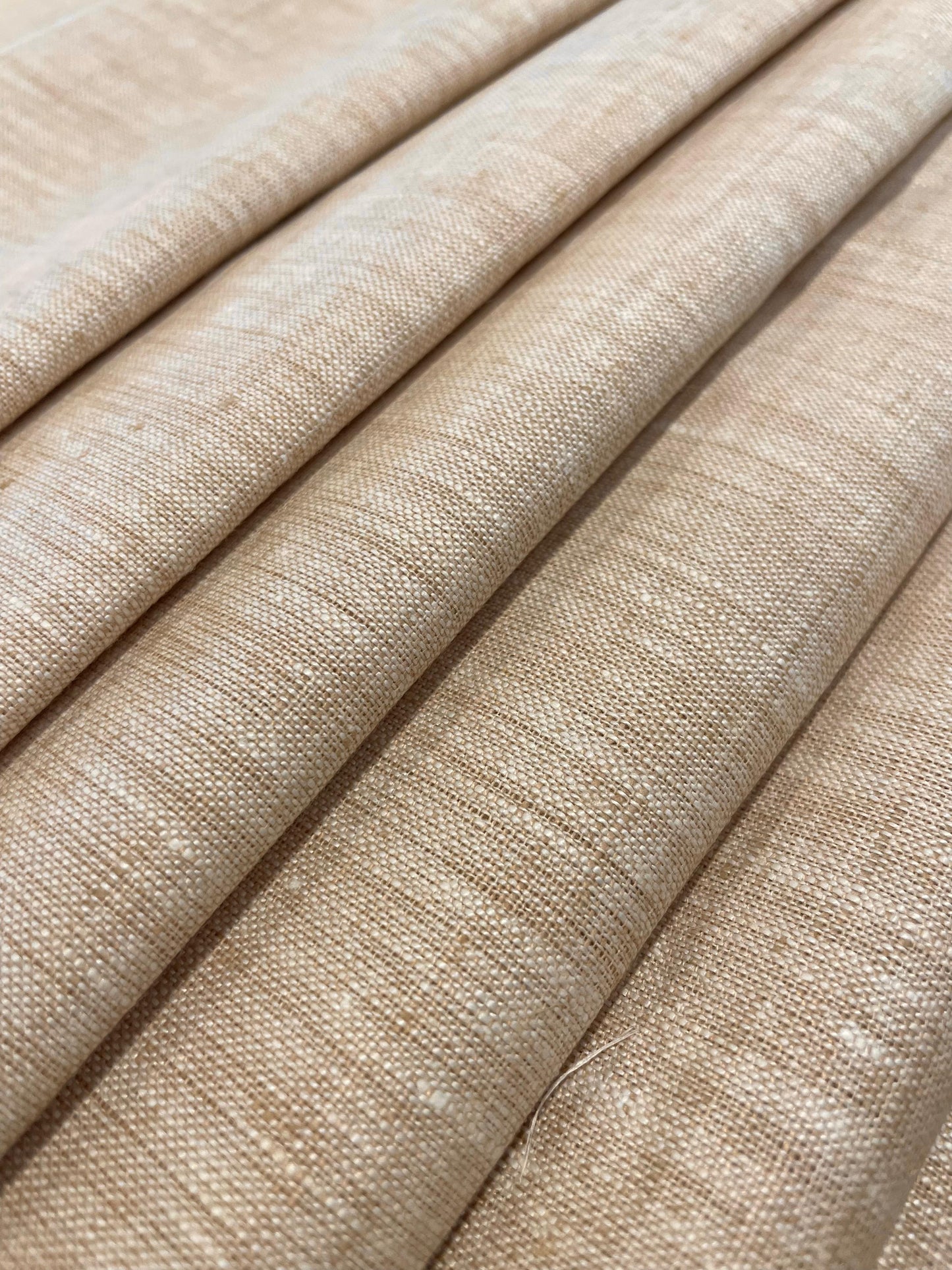 Bone Beige Linen Suiting- Premium Dyed Linen Fabric MG-008