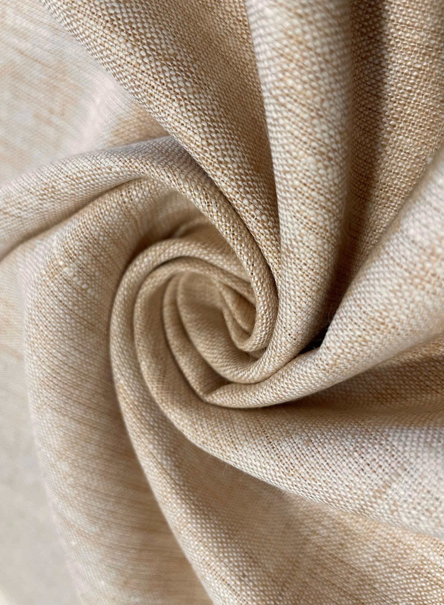 Bone Beige Linen Suiting- Premium Dyed Linen Fabric MG-008