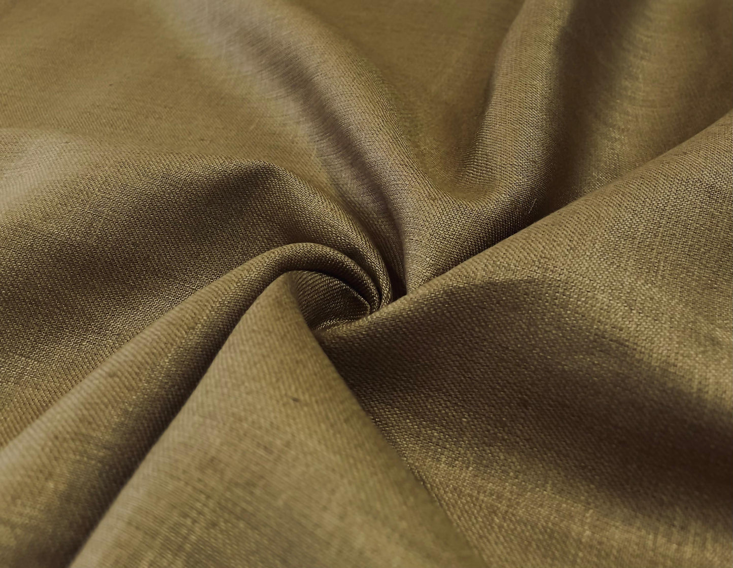 Golden Dark Brown Linen Suiting- Premium Dyed Linen Fabric CNC-RKF- 05