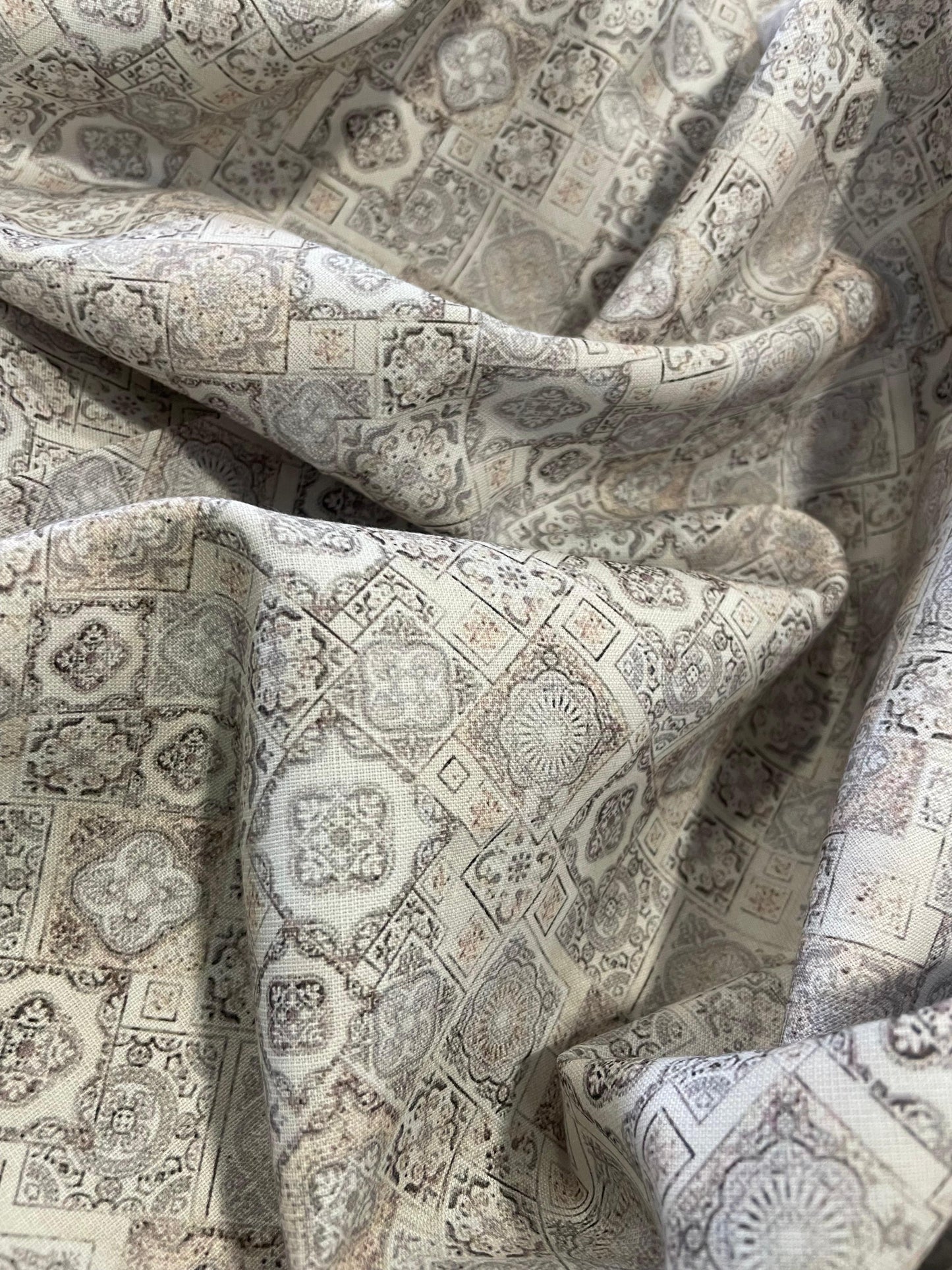 White Radiant Printed Fabric - Dyed Premium Linen Fabric BCH-001 (NEW)