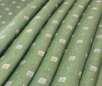 Bottle Green Allover Printed Fabric - Dyed Premium Linen Fabric CNC-LFJW-36217