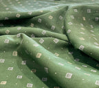 Bottle Green Allover Printed Fabric - Dyed Premium Linen Fabric CNC-LFJW-36217