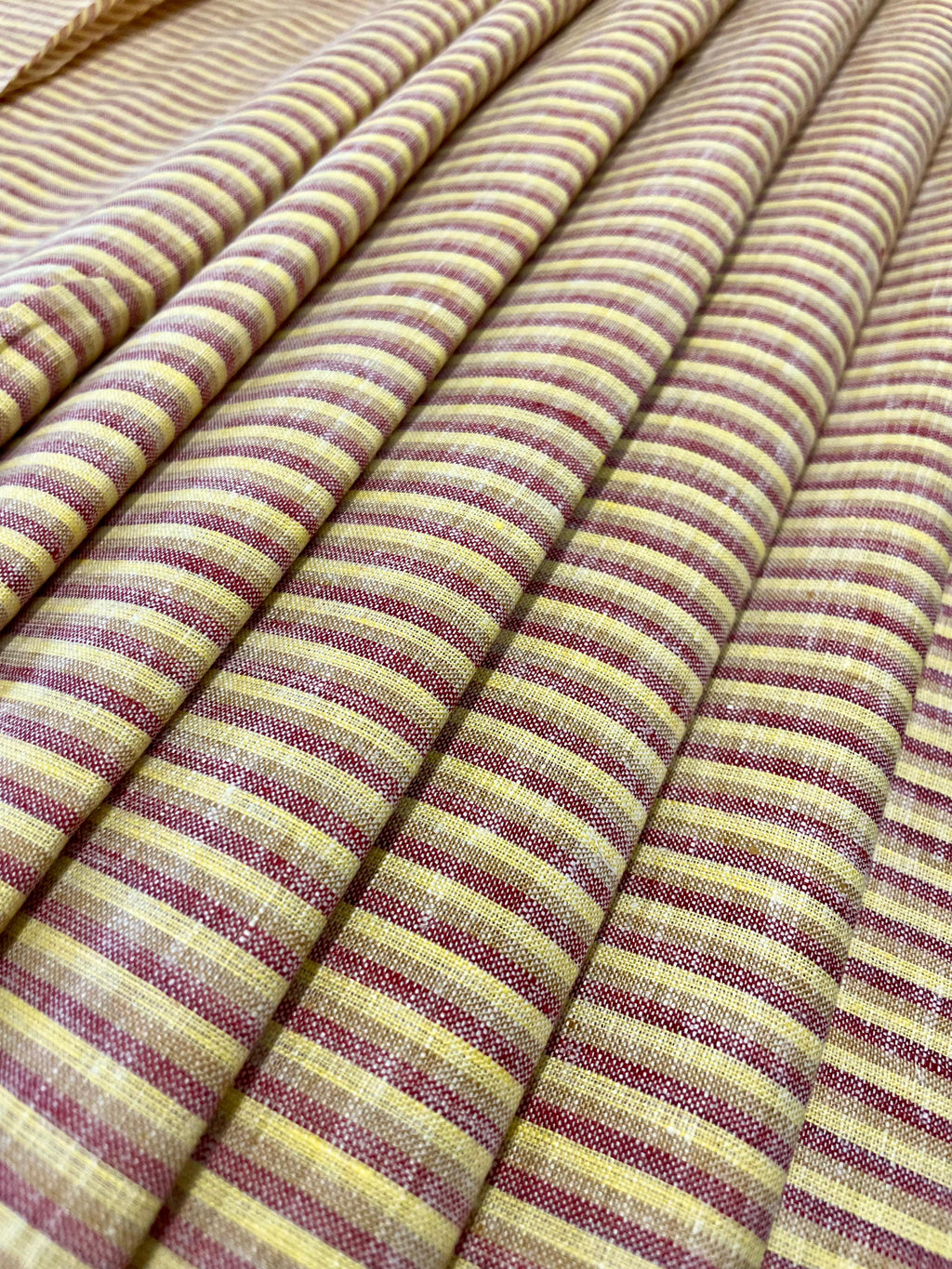 Red/Yellow Stripe - Dyed Premium Linen Fabric BCF-026379