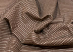 Choco Brown Stripe - Premium Dyed Linen Fabric LCD- 321