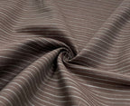 Choco Brown Stripe - Premium Dyed Linen Fabric LCD- 321