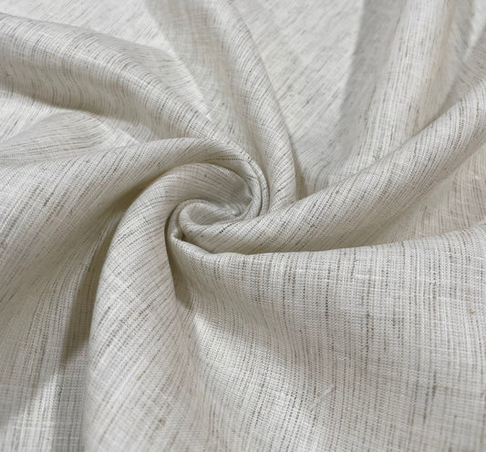 White Khadi Linen Solid Linen - Premium Dyed Linen Fabric CNC-LS-001 (NEW)