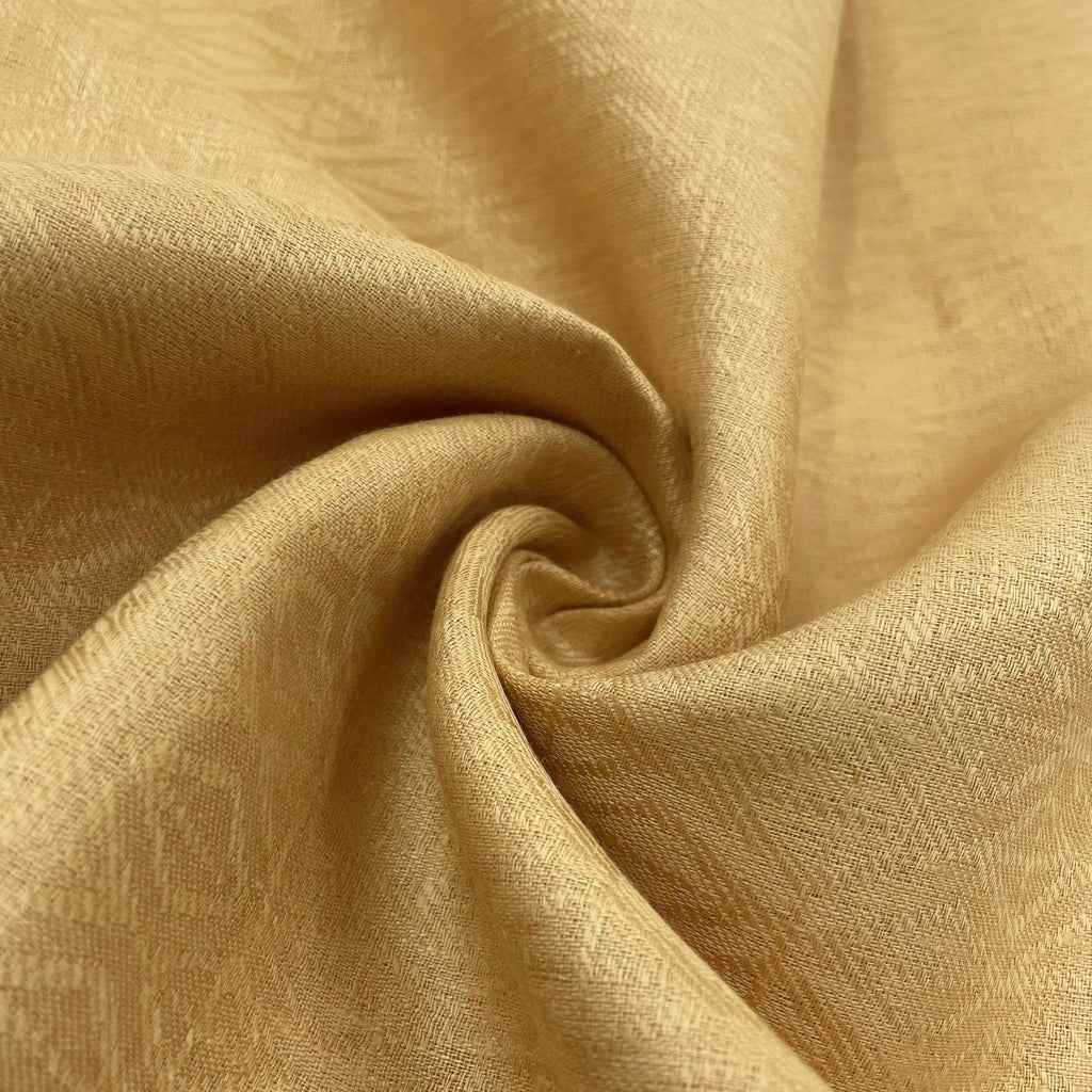 Golden  Self Design - Premium Dyed Linen Fabric LG-013