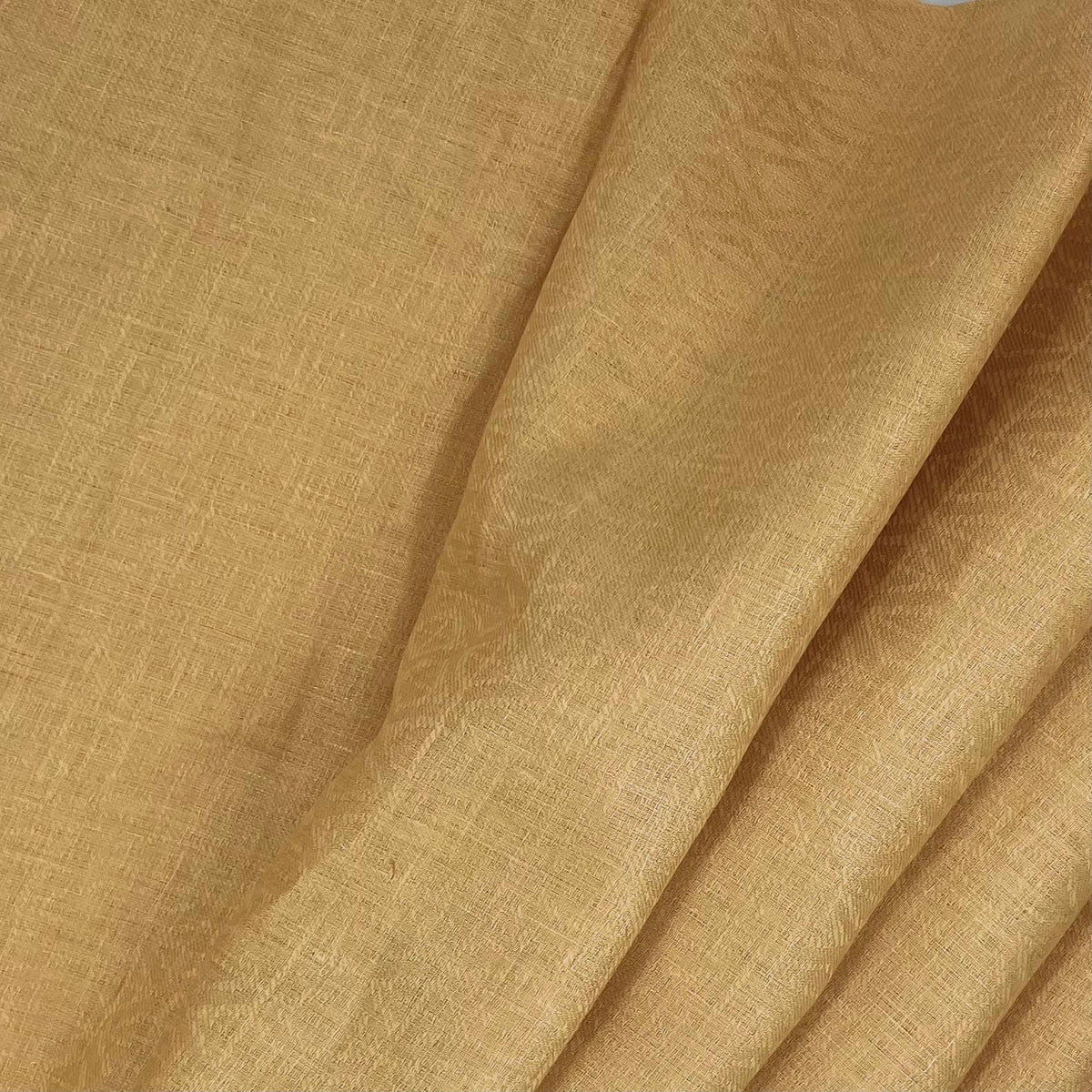 Golden  Self Design - Premium Dyed Linen Fabric LG-013