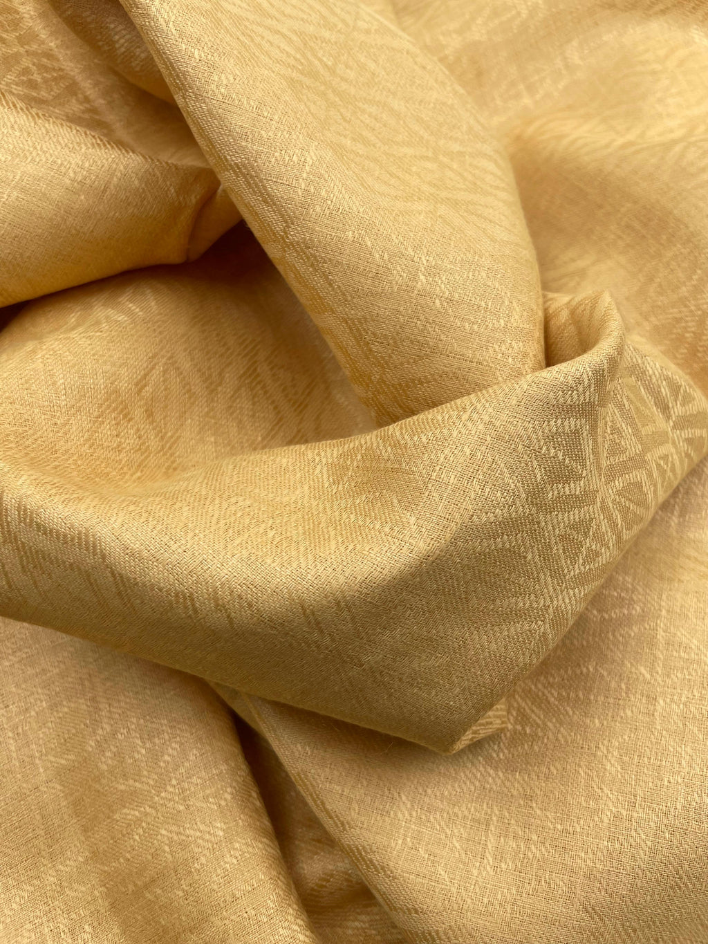 Golden  Self Design - Premium Dyed Linen Fabric LG-013