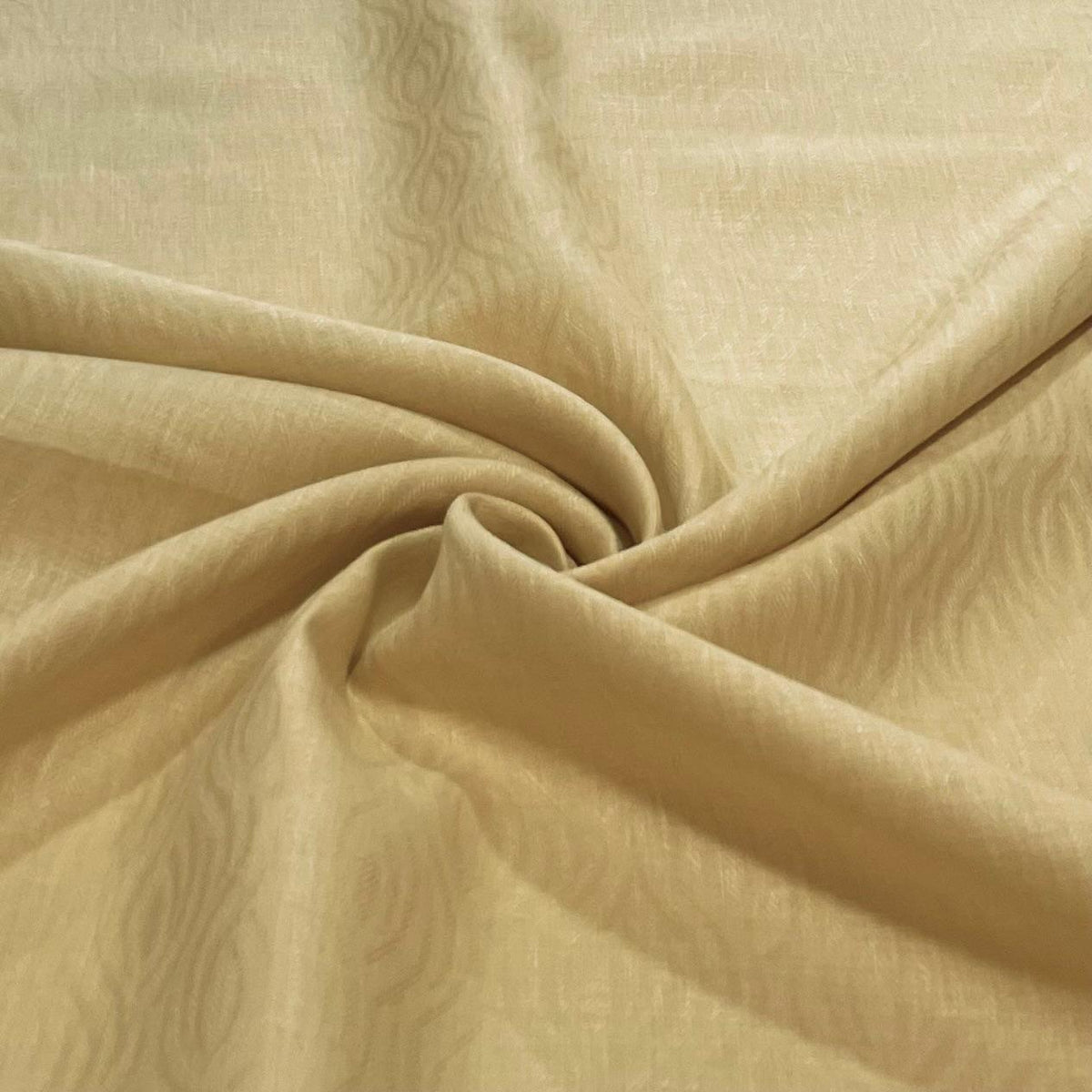 Dark Ivory  Self Design - Premium Dyed Linen Fabric LG- 039