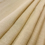 Dark Ivory  Self Design - Premium Dyed Linen Fabric LG- 039
