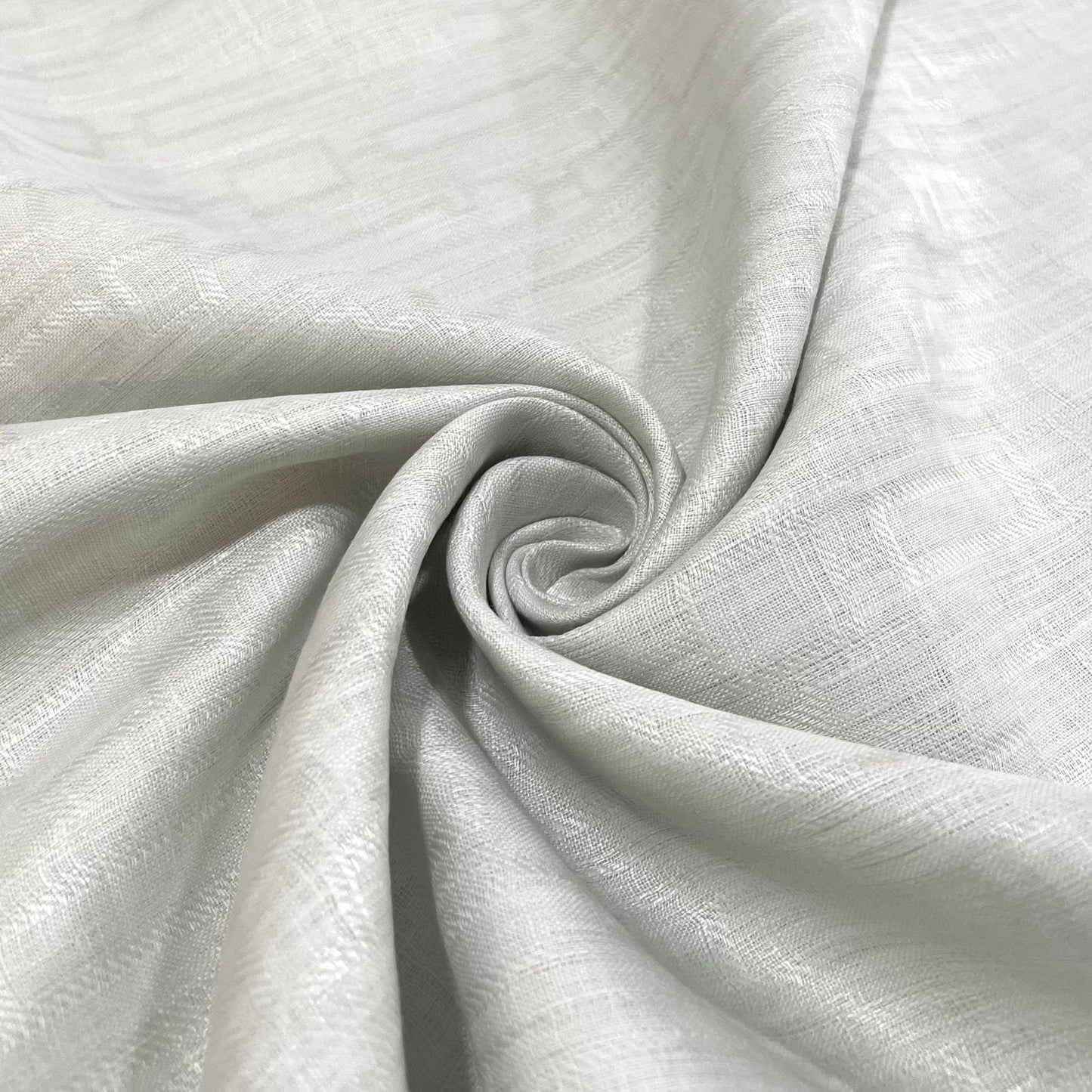 White Cream  Self Design - Premium Dyed Linen Fabric LG- 006(NEW)