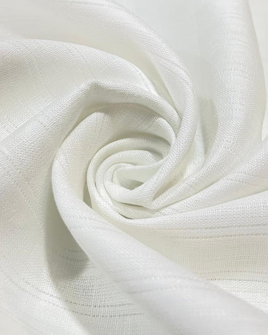 White Stripe Self Design - Self Design Dyed Premium Linen Fabric BC-AGS-670018 (NEW)
