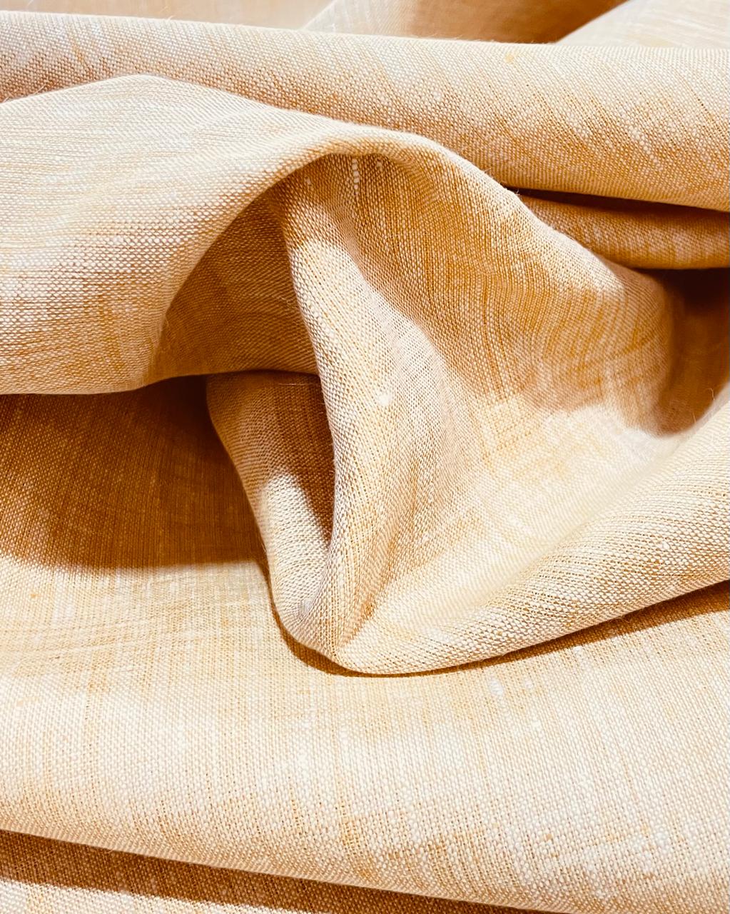 Pale Orange Solid Colour- Dyed Premium Linen Fabric BC-BCB- 601233 (NEW)