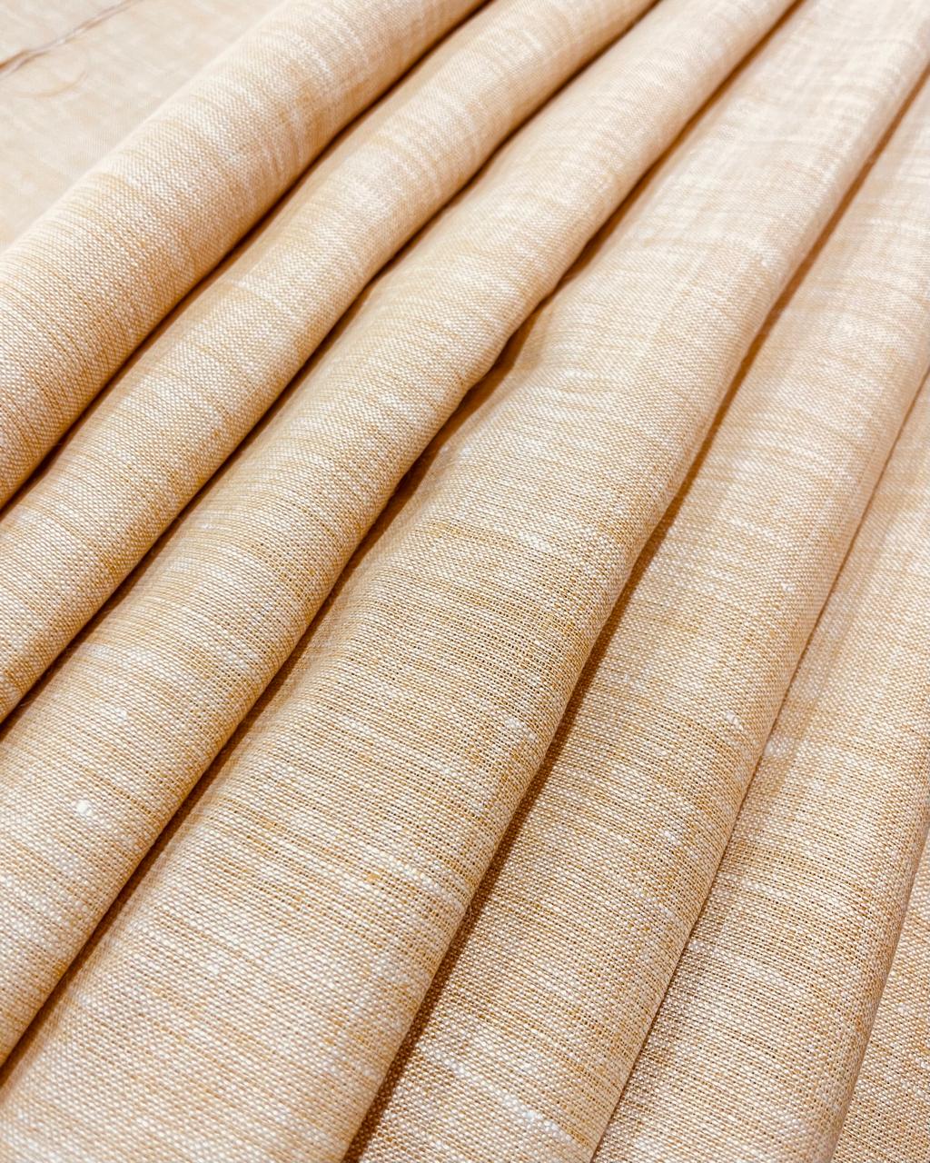 Pale Orange Solid Colour- Dyed Premium Linen Fabric BC-BCB- 601233 (NEW)