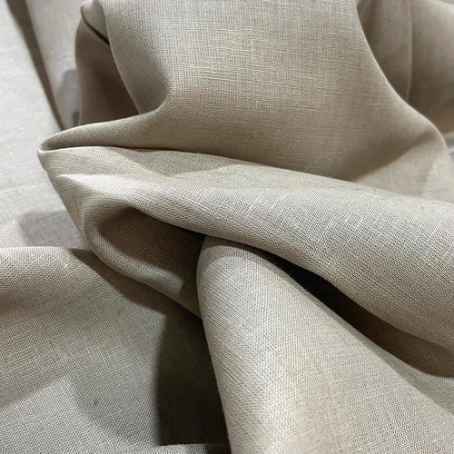 Ash Brown Solid Colour (70's) - Solid Dyed Premium Linen Fabric BC-ARM-611311 (NEW)