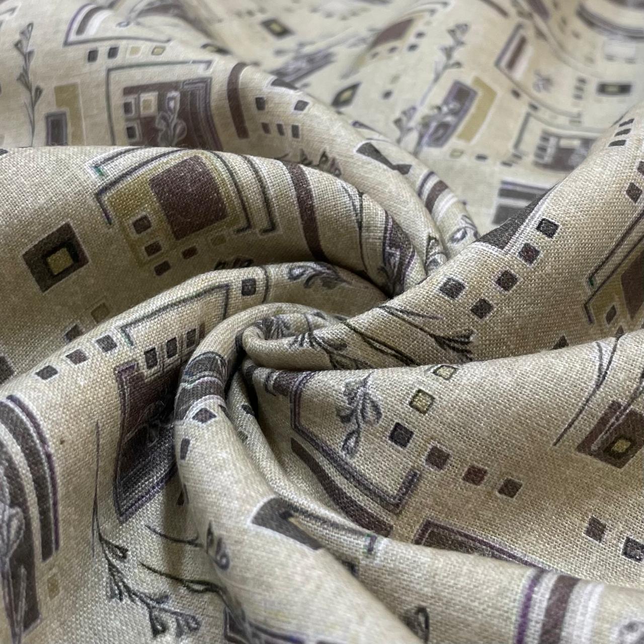 Sandel Green Allover Digital Printed - Dyed Premium Linen Fabric BC-ITN-630140 (NEW)