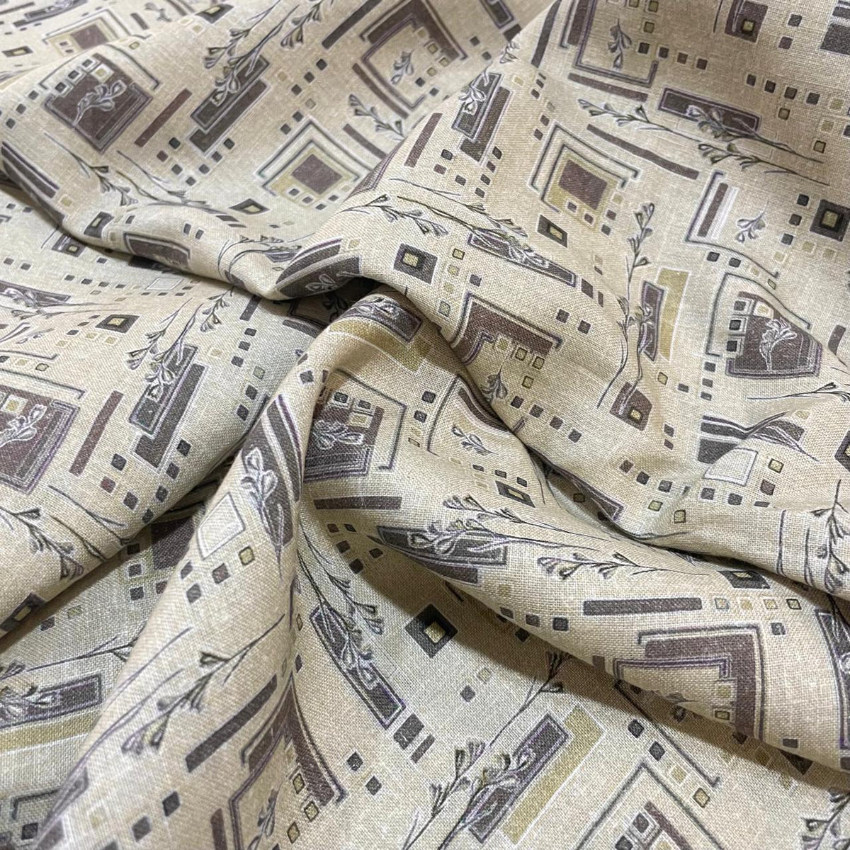 Sandel Green Allover Digital Printed - Dyed Premium Linen Fabric BC-ITN-630140 (NEW)