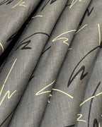 Grey Allover Printed Colour (70's) - Solid Dyed Premium Linen Fabric BCM-12206 (NEW)