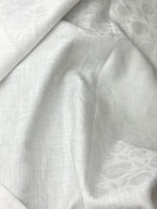 White Floral Self-Design - Premium Linen Cotton Fabric BC-BJR-500106