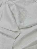 White Floral Self-Design - Premium Linen Cotton Fabric BC-BJR-500106