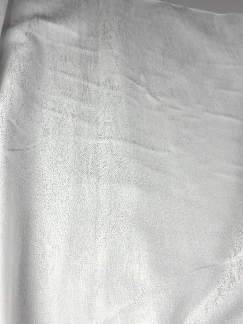White Abstract Self-Design - Premium Linen Cotton Fabric BC-BJR-500102