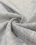 White- Black Dotted Linen Suiting- Premium Dyed Linen Fabric MG-011