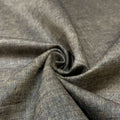 Black/ Golden Green Linen Suiting- Premium Dyed Linen Fabric MG-023