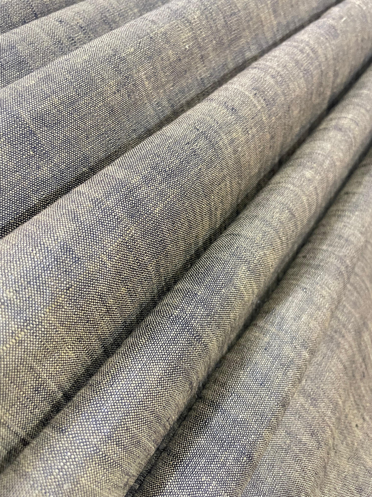 Golden Black Linen Suiting- Premium Dyed Linen Fabric TW-027