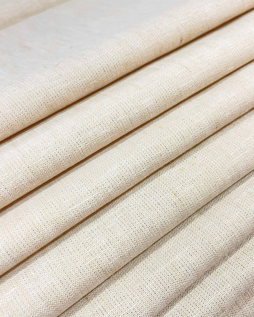 Beige Cream Korean Linen Suiting's- Korean Linen Fabric KL-LRN-800106