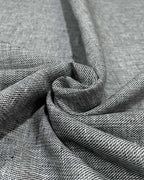 White with Black Dotted Korean Linen Suiting's- Korean Linen Fabric KL-LRN-800108