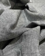 White with Black Dotted Korean Linen Suiting's- Korean Linen Fabric KL-LRN-800108