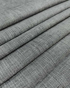 White with Black Dotted Korean Linen Suiting's- Korean Linen Fabric KL-LRN-800108