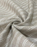 Grey with White  Stripe (60's) - Dyed Premium Linen Fabric BC-WL-601024(NEW)
