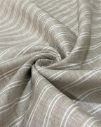 Grey with White  Stripe (60's) - Dyed Premium Linen Fabric BC-WL-601024(NEW)