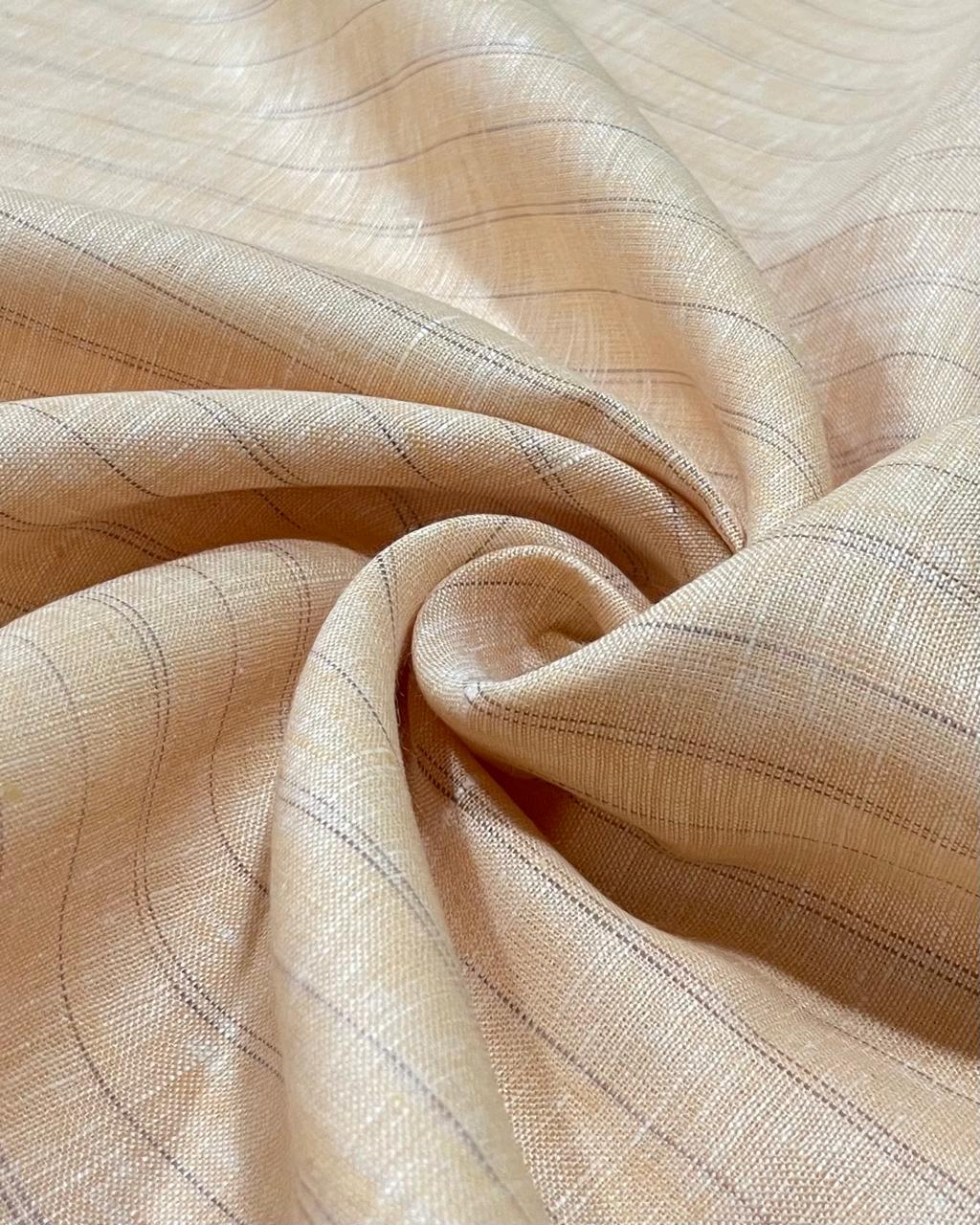 Light  Orange Stripes(60's) - Dyed Premium Linen Fabric BC-WL-601034(NEW)