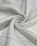 White / Blue Grey Stripes  -  Dyed Premium Linen Fabric CNC-B/G -DERBBY-DR00158/01(NEW)