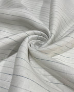 White / Blue Grey Stripes  -  Dyed Premium Linen Fabric CNC-B/G -DERBBY-DR00158/01(NEW)