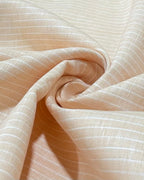 Light Orange /White Stripes- Dyed Premium Linen Fabric CNC-APN-112(NEW)