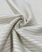 Half White / Grey Stripes- Dyed Premium Linen Fabric CNC-B/G -SNT-S25734/01(NEW)