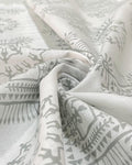 White /Grey Tribal Ethnic Print  - Korean Linen Fabric BC-WC-KL-261069(new)