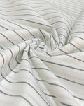 White Grey Stripes(80's)Korean Linen Fabric BC-SN-KL-230406(new)