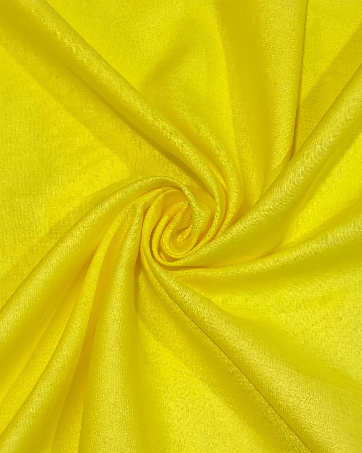 Bright Lemon Yellow Solid Colour- Dyed Premium Linen Fabric LO-115 (NEW)