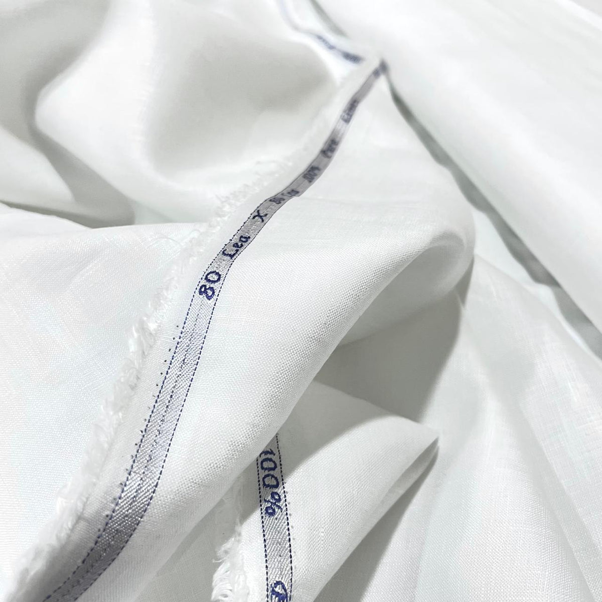 White Linen Fabric- 100% Pure Irish Linen Fabric