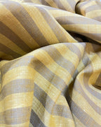 Grey /Yellow Stripes- Dyed Premium Linen Fabric CNC-BCMN-707165(NEW)